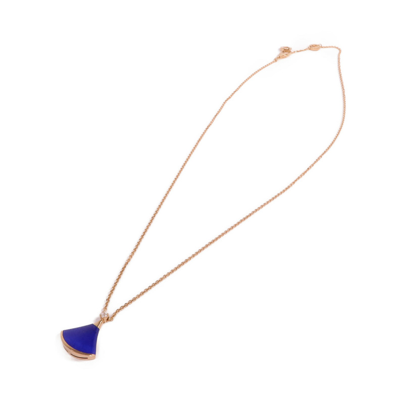 BVLGARI 18K玫瑰金Divas' Dream青金石/鑽石項鍊-3