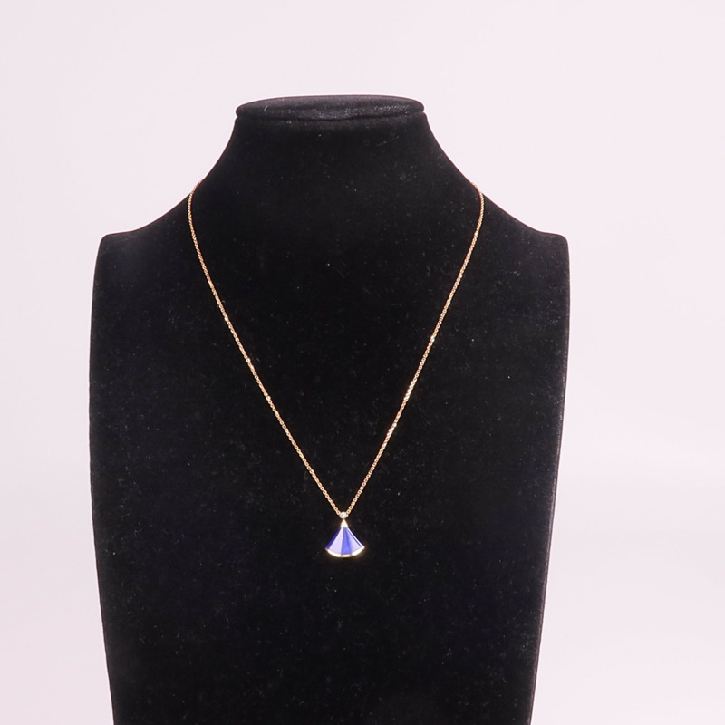 BVLGARI 18K玫瑰金Divas' Dream青金石/鑽石項鍊-9