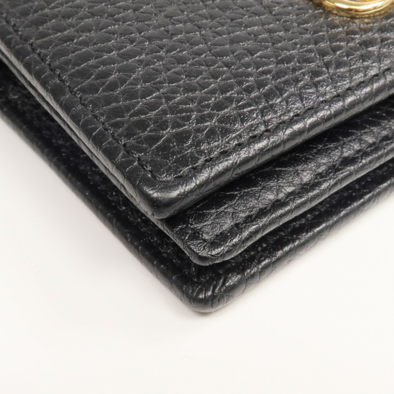 GUCCI 牛皮皮革Wallet金扣錢包-9