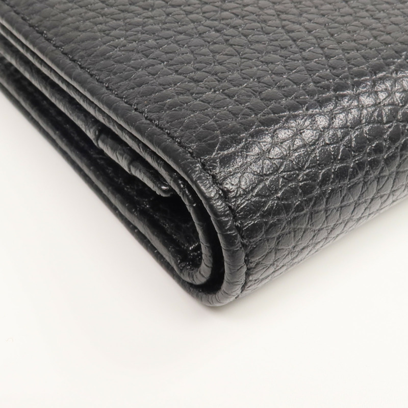 GUCCI 牛皮皮革Wallet金扣錢包-10