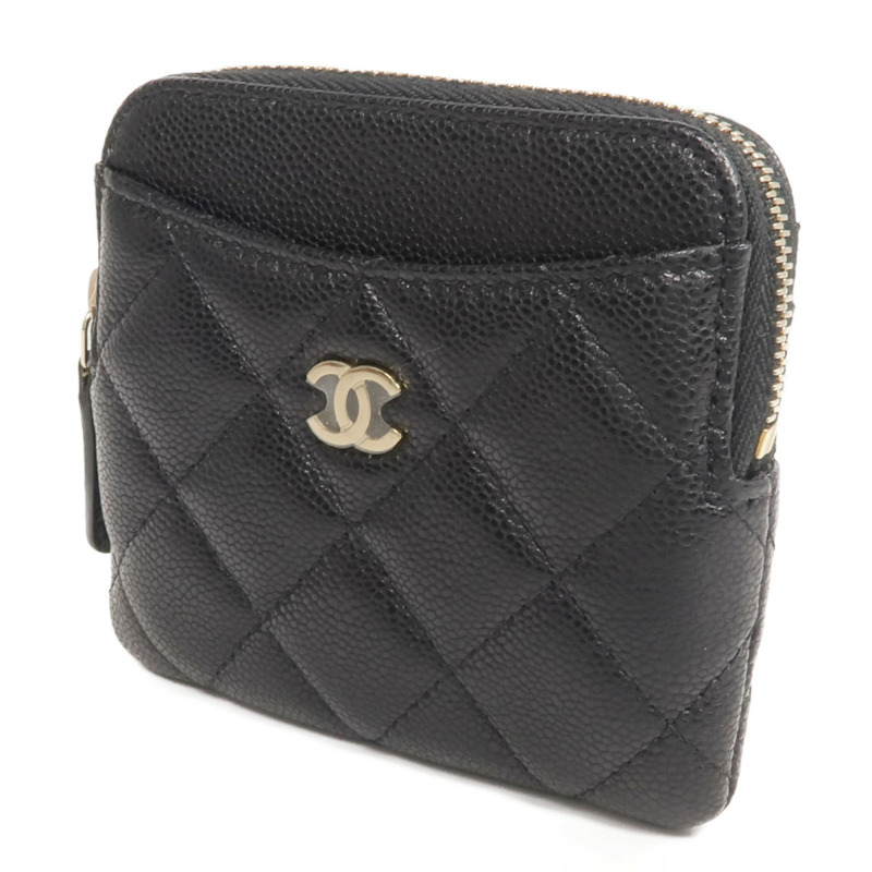 CHANEL 牛皮皮革Card/Coin Case金扣零錢包/卡片套-2