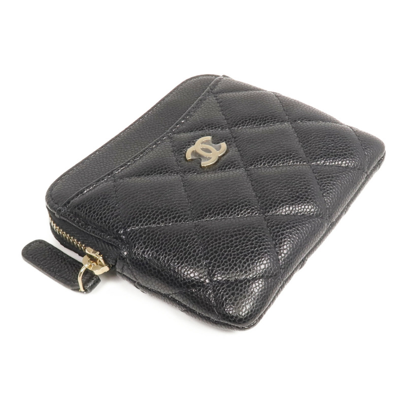 CHANEL 牛皮皮革Card/Coin Case金扣零錢包/卡片套-3