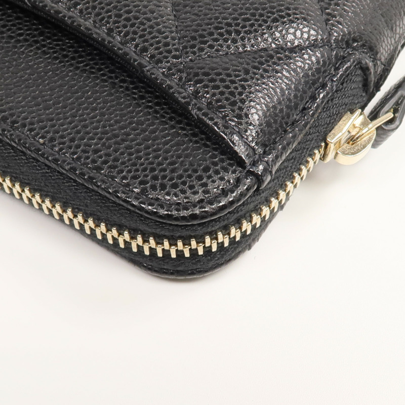 CHANEL 牛皮皮革Card/Coin Case金扣零錢包/卡片套-9