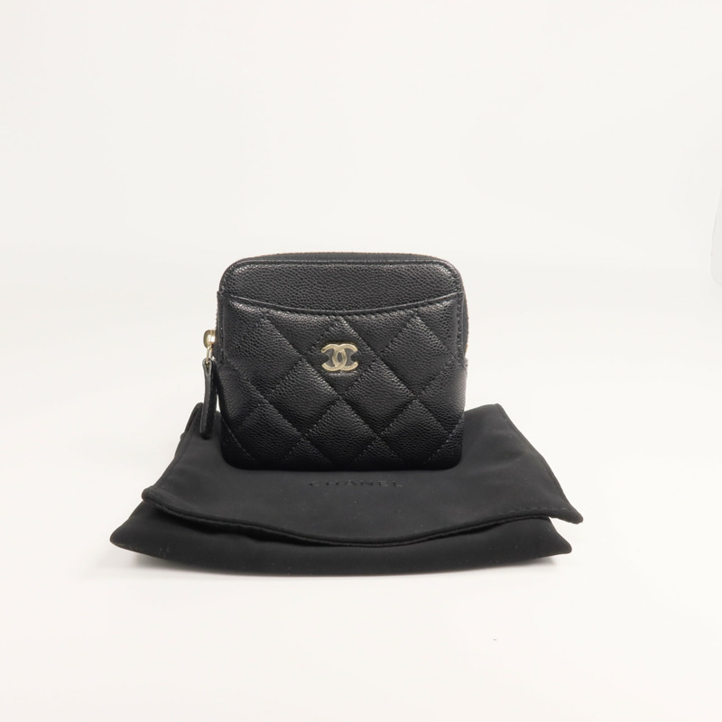 CHANEL 牛皮皮革Card/Coin Case金扣零錢包/卡片套-16