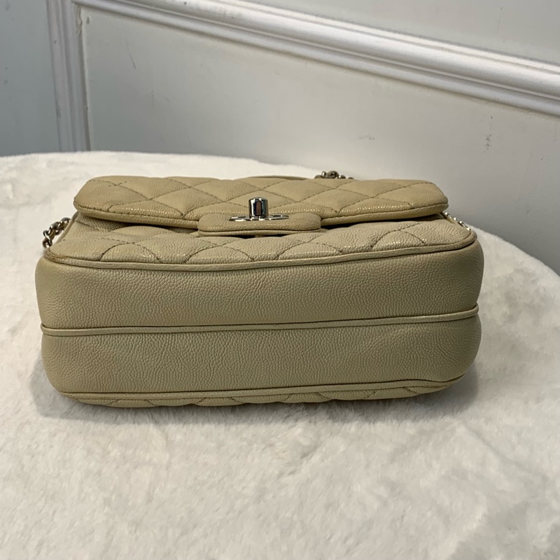 Chanel 復古感荔枝紋牛皮單肩包-5