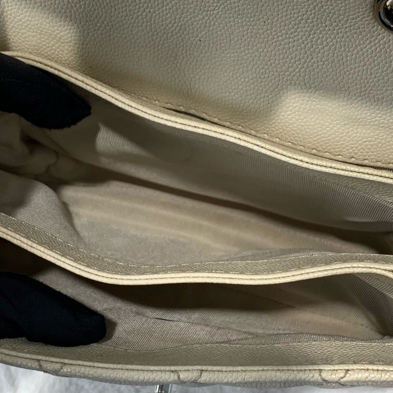 Chanel 復古感荔枝紋牛皮單肩包-8