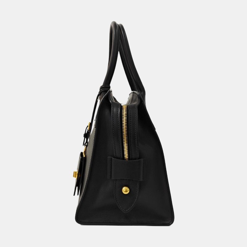 PRADA Esplanade黑色牛皮十字紋單肩包金色五金可拆卸肩帶 9.8新-2