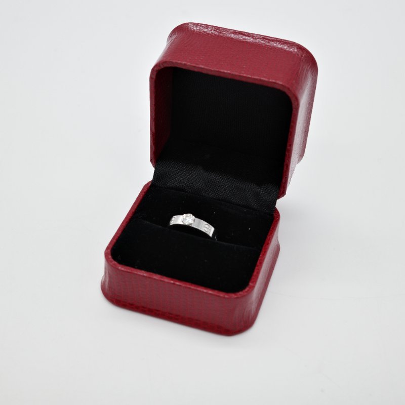 Cartier 卡地亞Love 18K 白金 三鑽 戒指-1