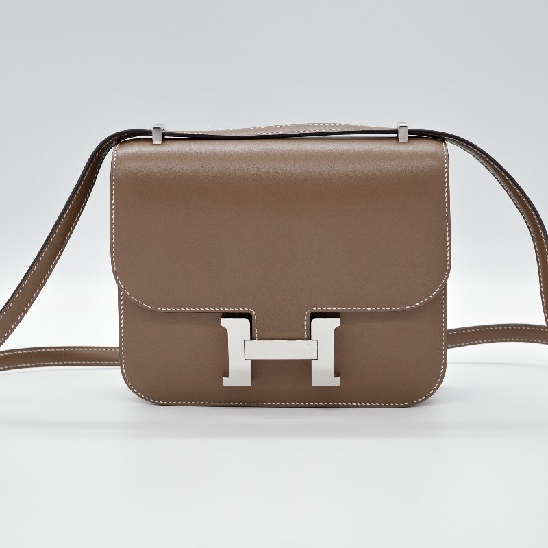 Hermès愛馬仕Constance Mini 大象灰 Epsom 牛皮 肩背包-2