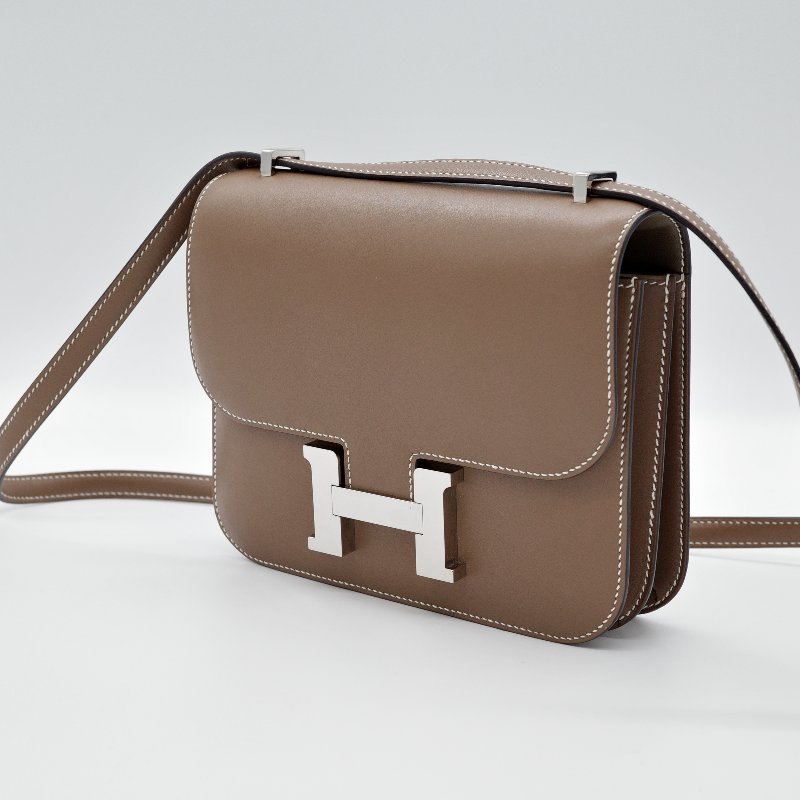 Hermès愛馬仕Constance Mini 大象灰 Epsom 牛皮 肩背包-3
