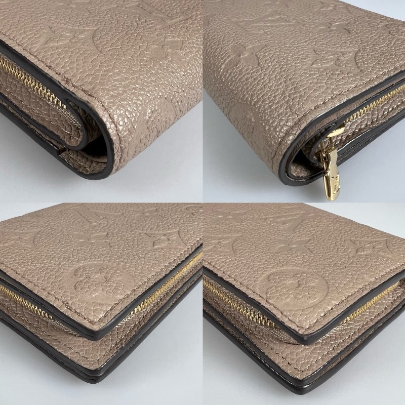 LV M80152/晶片款 Cléa 奶茶色壓紋二折短夾-8