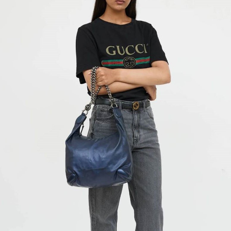 Gucci 🎀實拍 🎀 Vintage  Chain Shoulder Bag-8