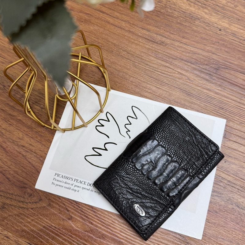 TODS 黑色鱷魚皮卡包 vintage 二手 中古-0