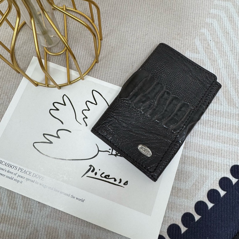 TODS 黑色鱷魚皮卡包 vintage 二手 中古-1