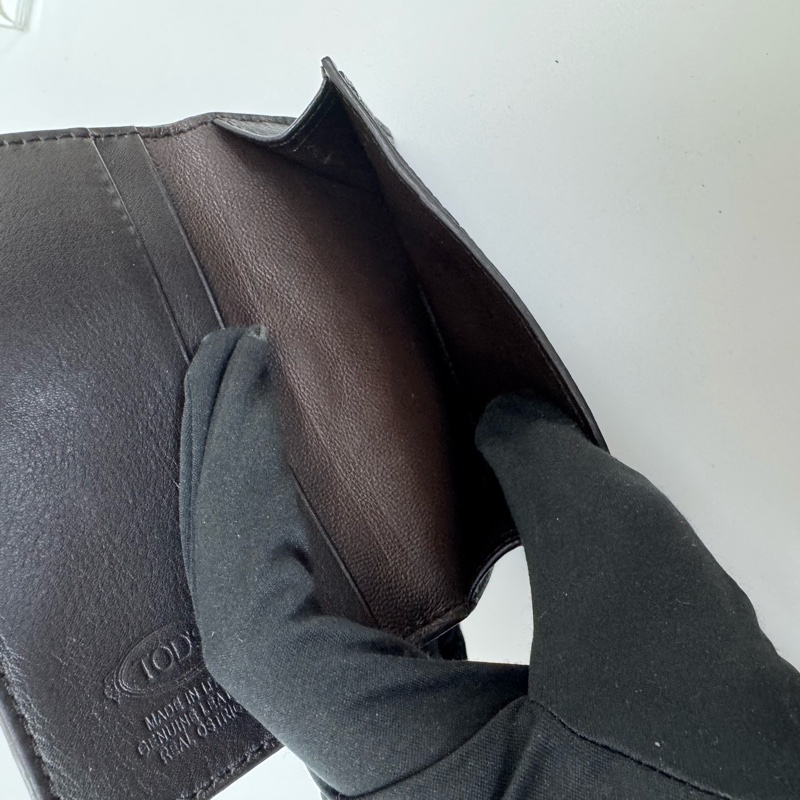 TODS 黑色鱷魚皮卡包 vintage 二手 中古-12