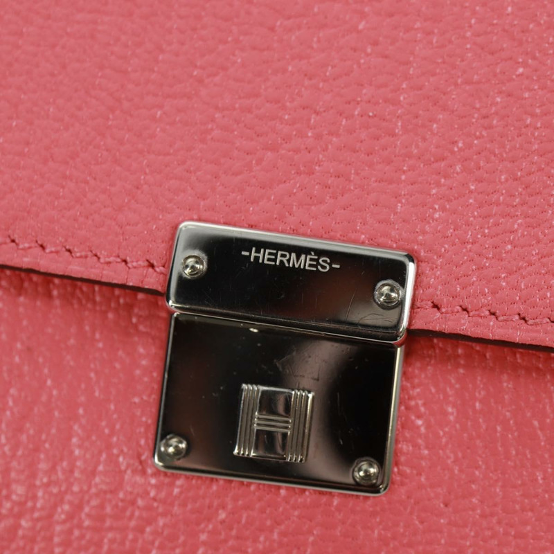 【日本直送】愛馬仕 Click 16 單肩包 Glenemush 粉紅銀色 正品 165658SM-7