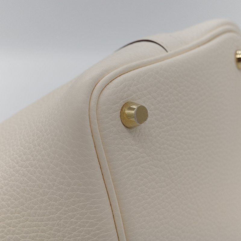 （台灣購證♥️閒置未使用） Hermès愛馬仕Picotin Lock 18 菜籃子 奶油白 奶昔白 牛皮 手提包-8