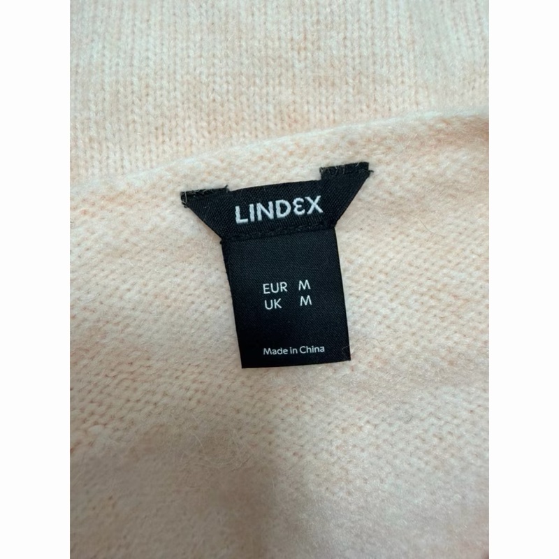 77）瑞典品牌Lindex粉橘色側綁帶柔軟毛衣 M-L可穿 98成新-7