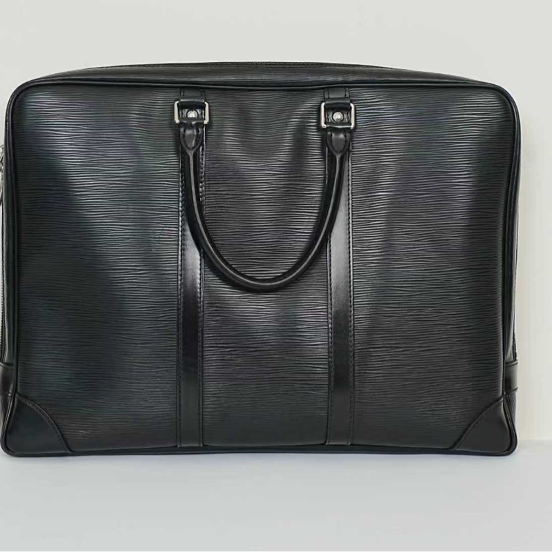 Lv路易威登男士黑色啞光皮公文包 尺寸：40*30*6--5
