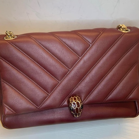 bvlgari serpenti 紅色 蛇頭包 極新