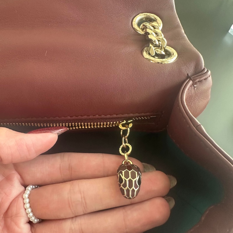 bvlgari serpenti 紅色 蛇頭包 極新-10