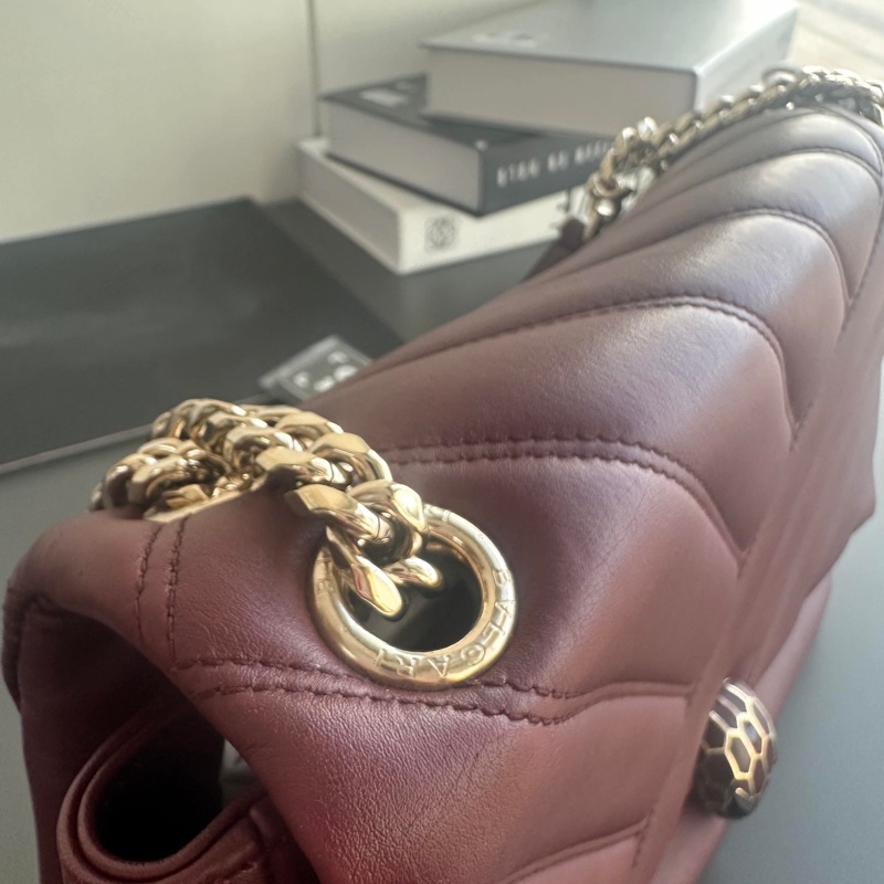 bvlgari serpenti 紅色 蛇頭包 極新-11