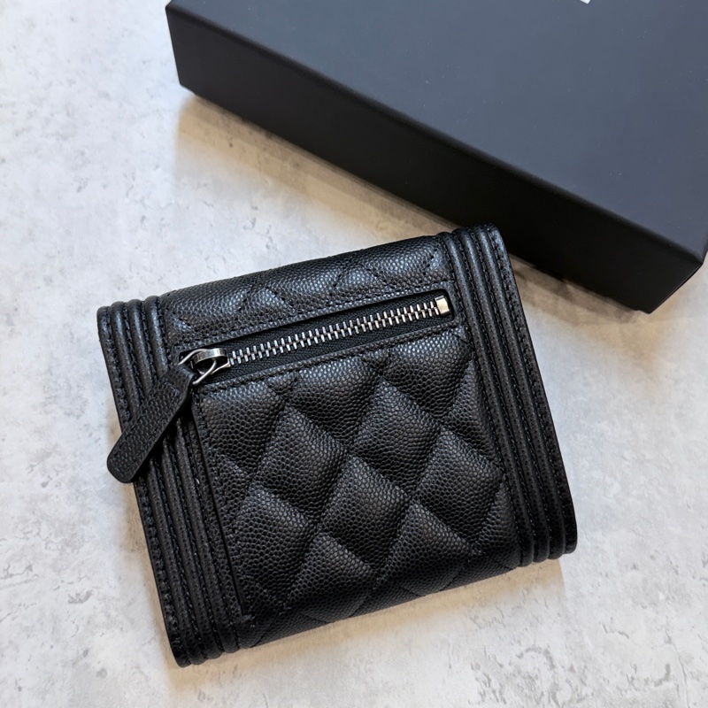 Chanel Boy銀扣 三折短夾 全新🆕-6