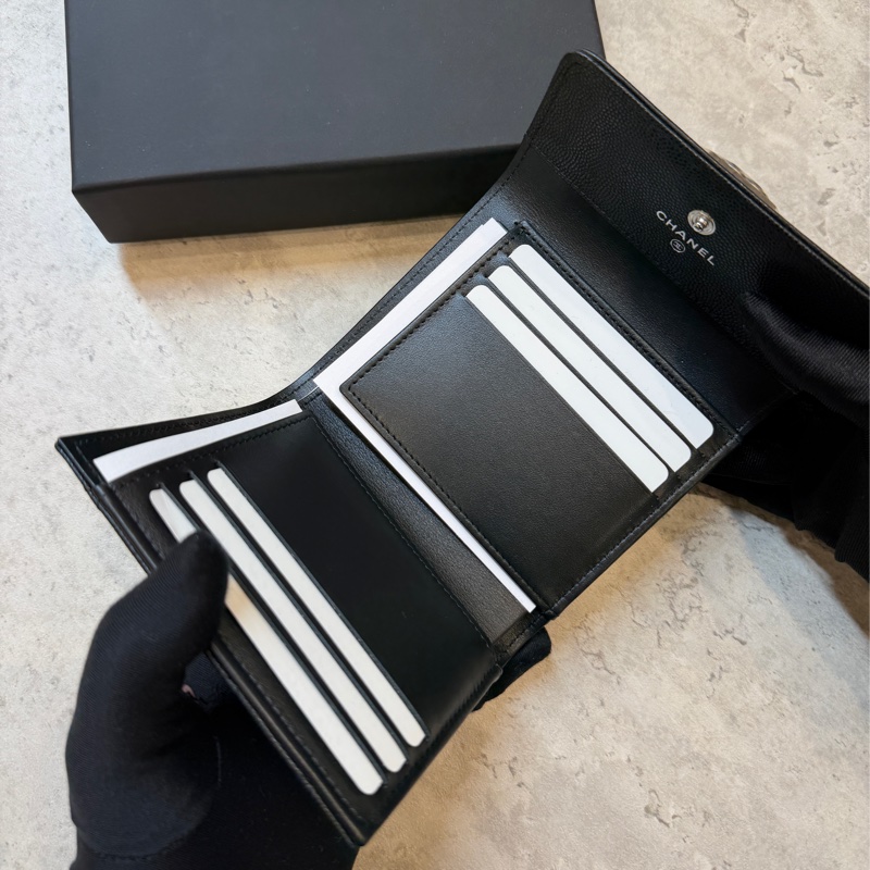 Chanel Boy銀扣 三折短夾 全新🆕-8