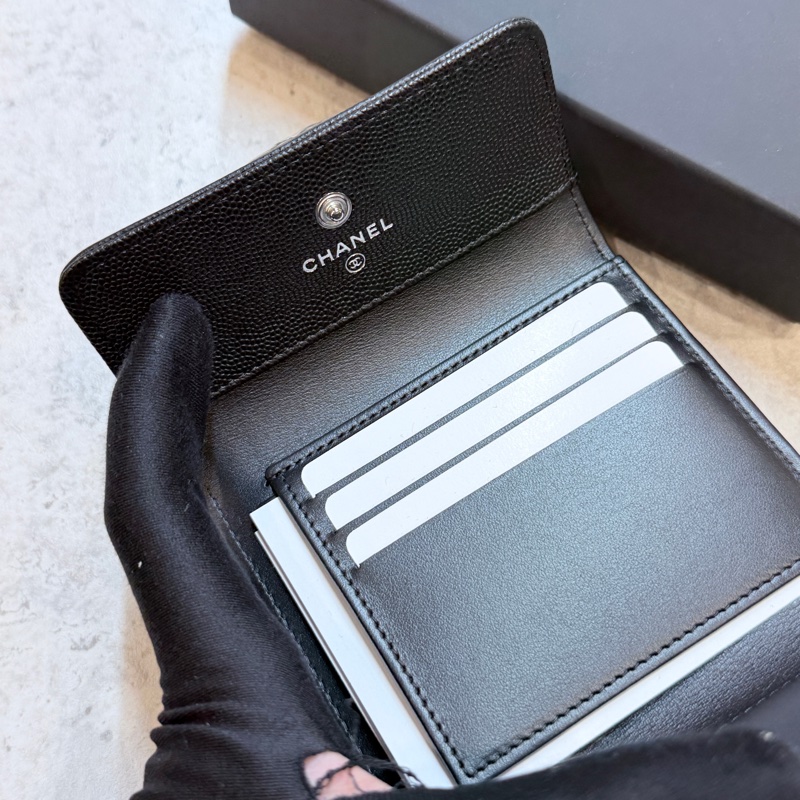 Chanel Boy銀扣 三折短夾 全新🆕-9