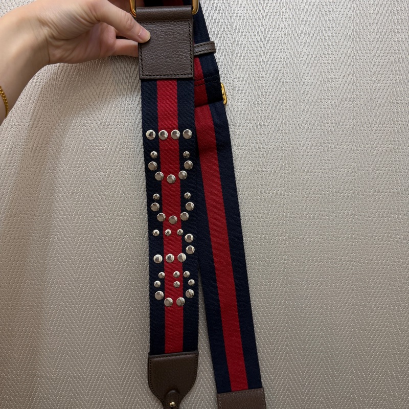 Gucci PVC咖牛皮Ophidia GG斜背包-18