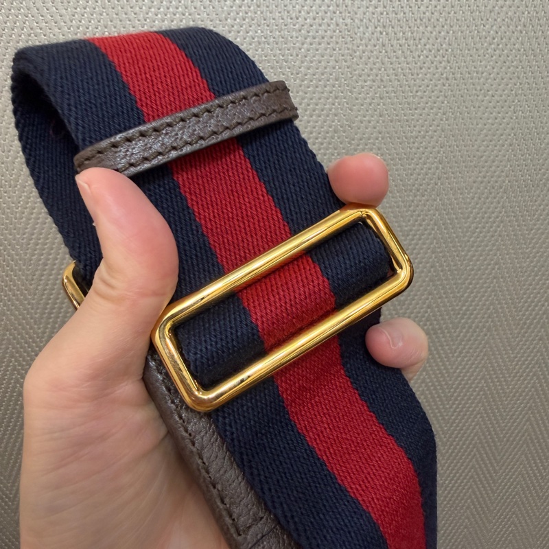 Gucci PVC咖牛皮Ophidia GG斜背包-20