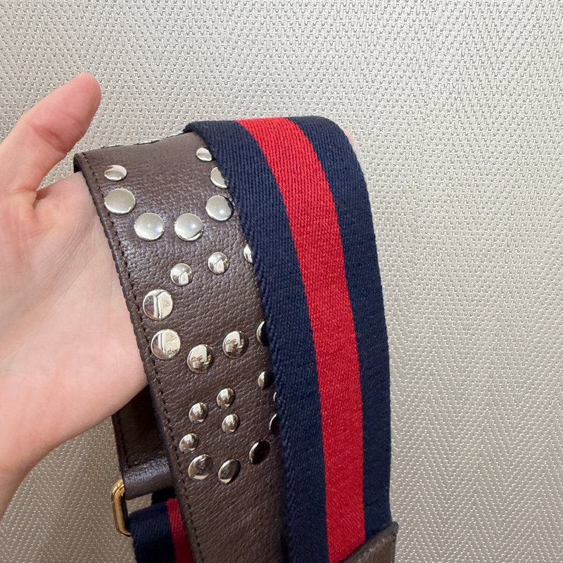 Gucci PVC咖牛皮Ophidia GG斜背包-21