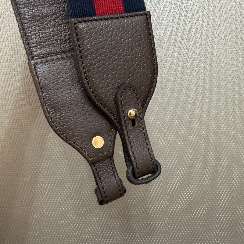 Gucci PVC咖牛皮Ophidia GG斜背包-22