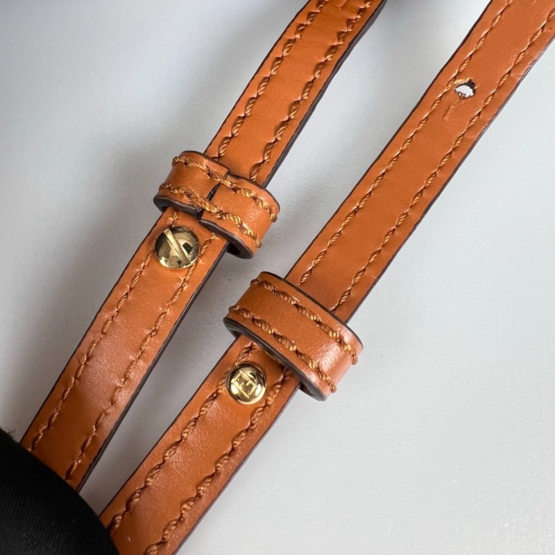 全新品 FENDI Sunshine Shopper 棕色迷你手提肩背包-9