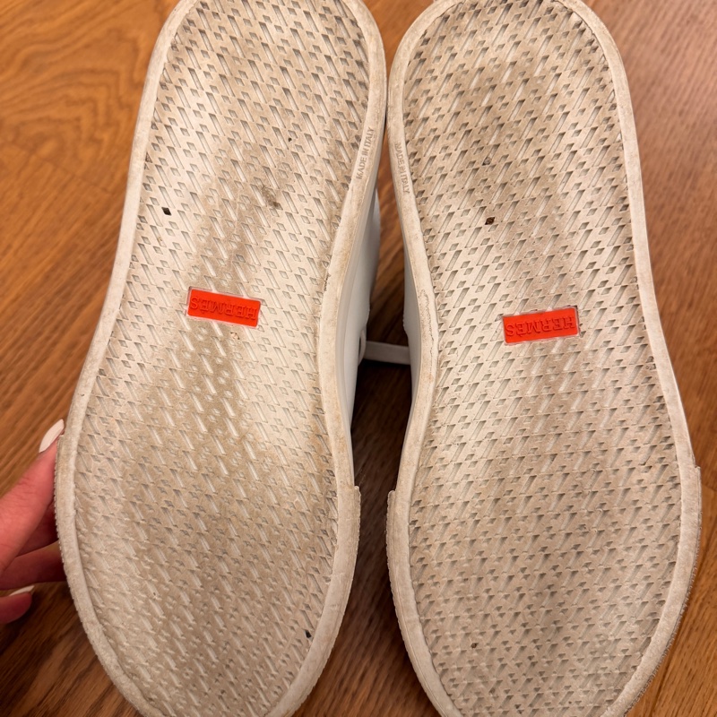 ✨ Hermès Kelley 金扣愛馬仕 白色高筒休閒鞋 金扣設計 ✨-26