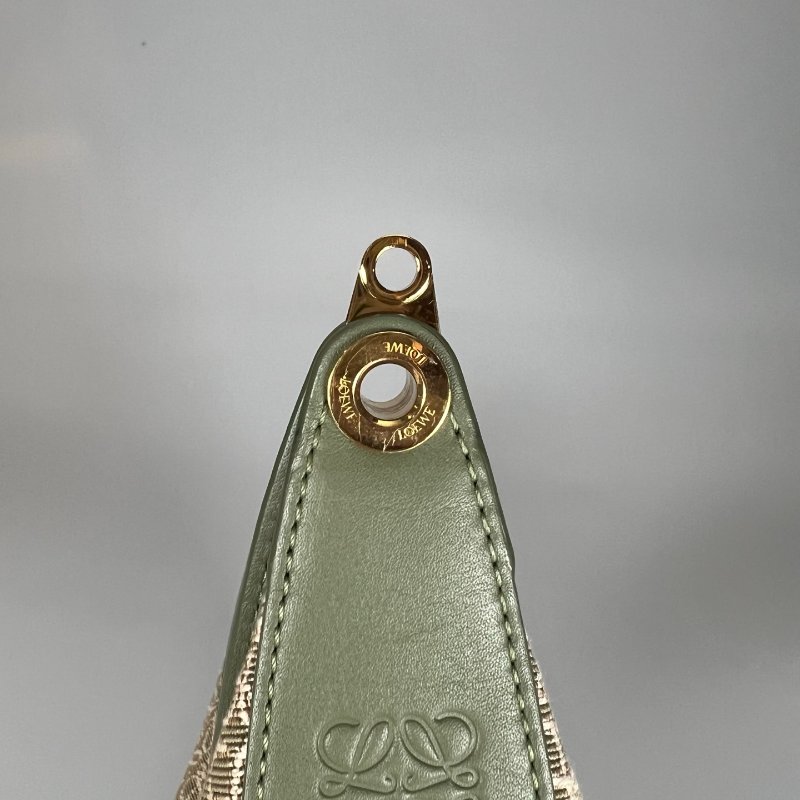 LOEWE  牛油果綠帆布 LUNA包 小號-7