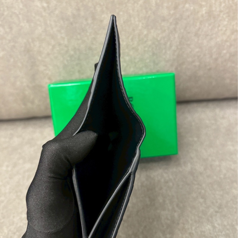 BV新款黑色編織零錢卡包-5