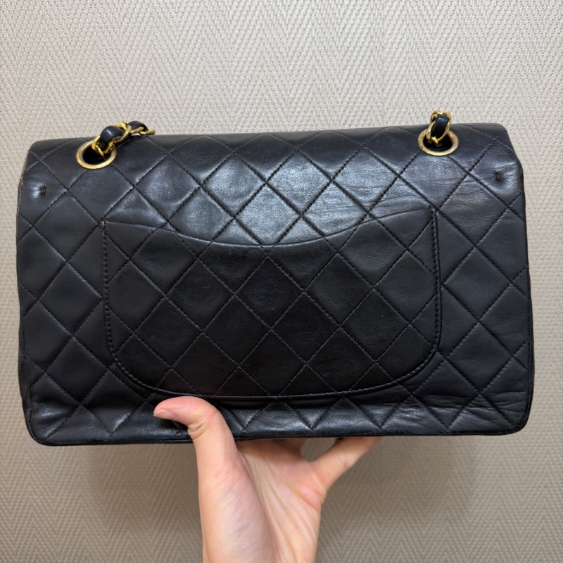 Chanel 黑羊皮金釦Coco25-6