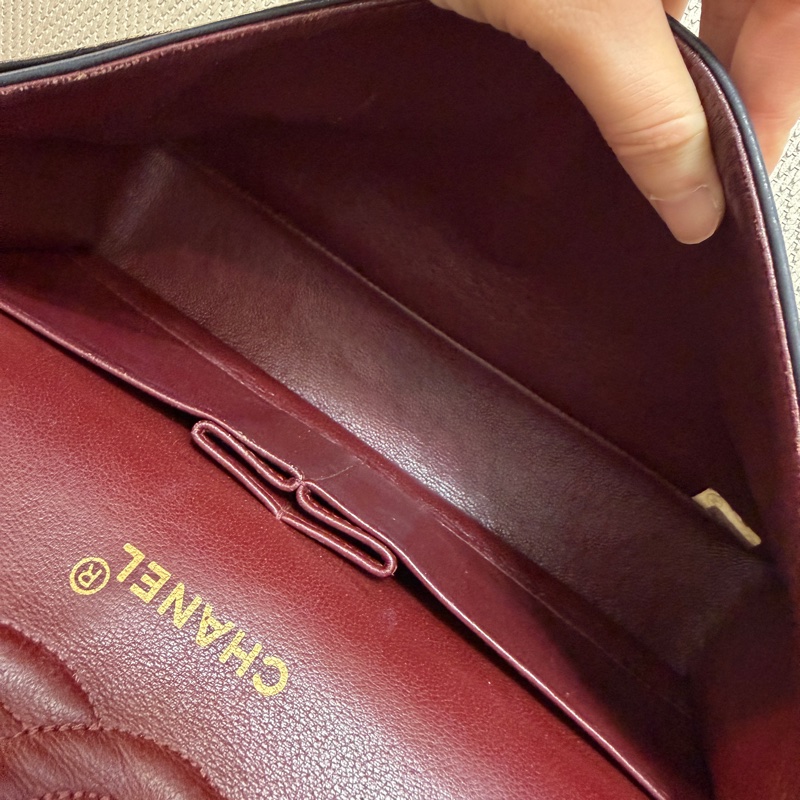 Chanel 黑羊皮金釦Coco25-18