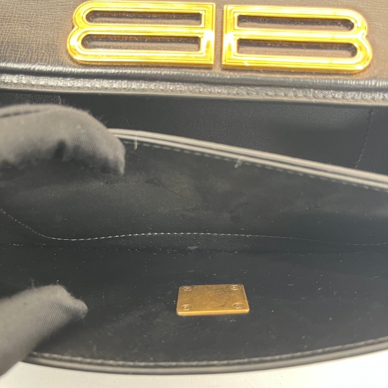 cq smb  （C）Balenciaga巴黎世家  黑金法棍包 Gossip單肩腋下包 內裡整潔 時尚百搭-22