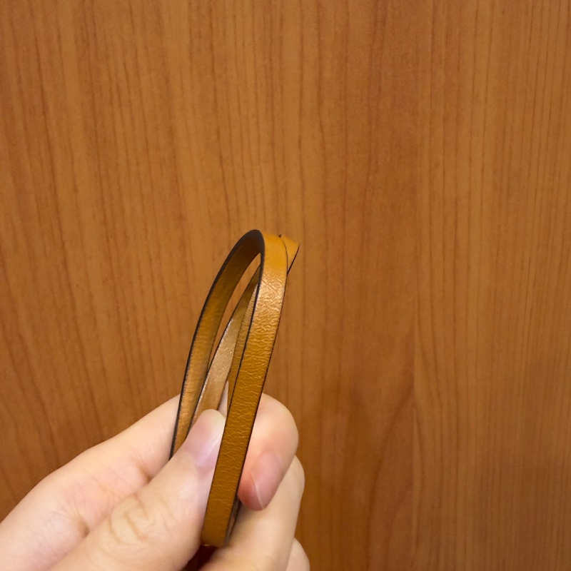 Hermes 黑Epsom皮棕牛皮小拖鞋吊飾-7