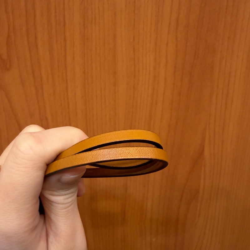 Hermes 黑Epsom皮棕牛皮小拖鞋吊飾-8