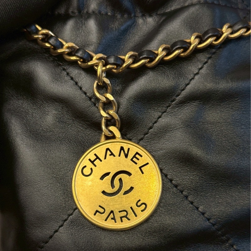 香奈兒22bag mini黑金-6