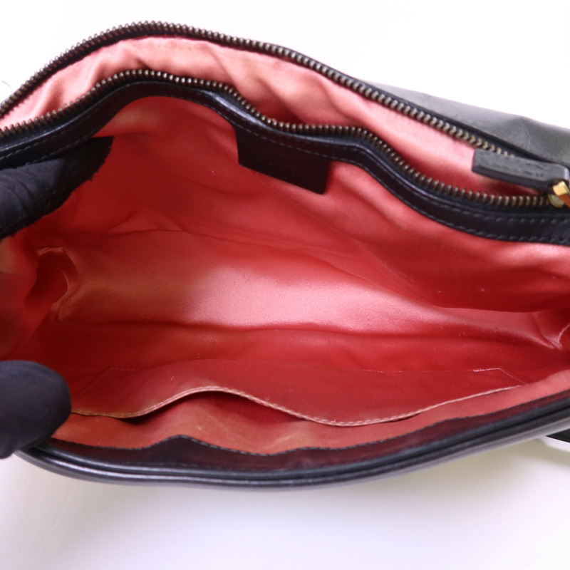 GUCCI 牛皮皮革GG Marmont金扣鏈帶肩背袋-5