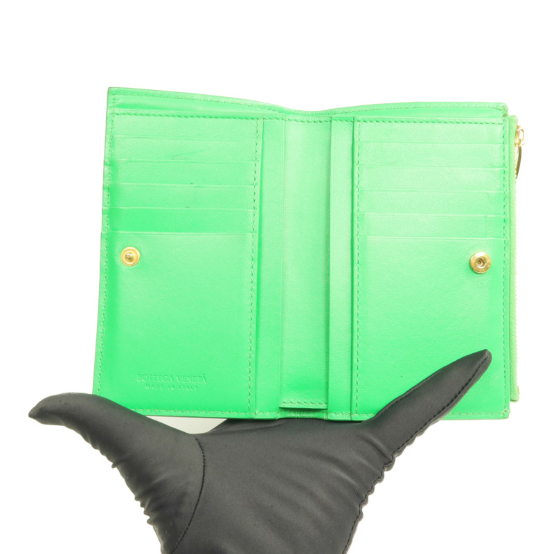 BOTTEGA VENETA 羊皮皮革Wallet金扣錢包-12