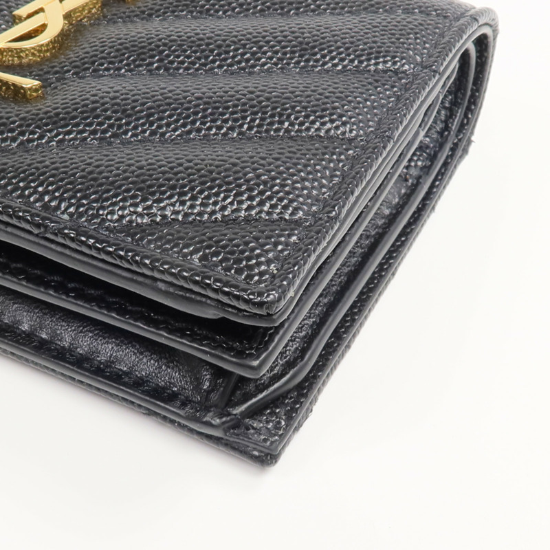 SAINT LAURENT 牛皮皮革Wallet金扣錢包-6