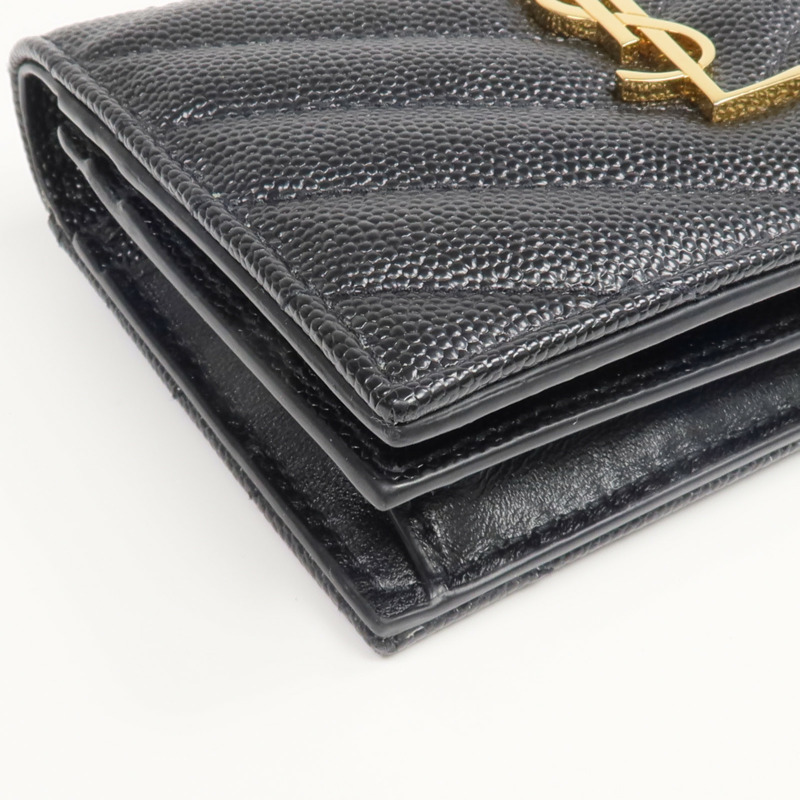 SAINT LAURENT 牛皮皮革Wallet金扣錢包-7