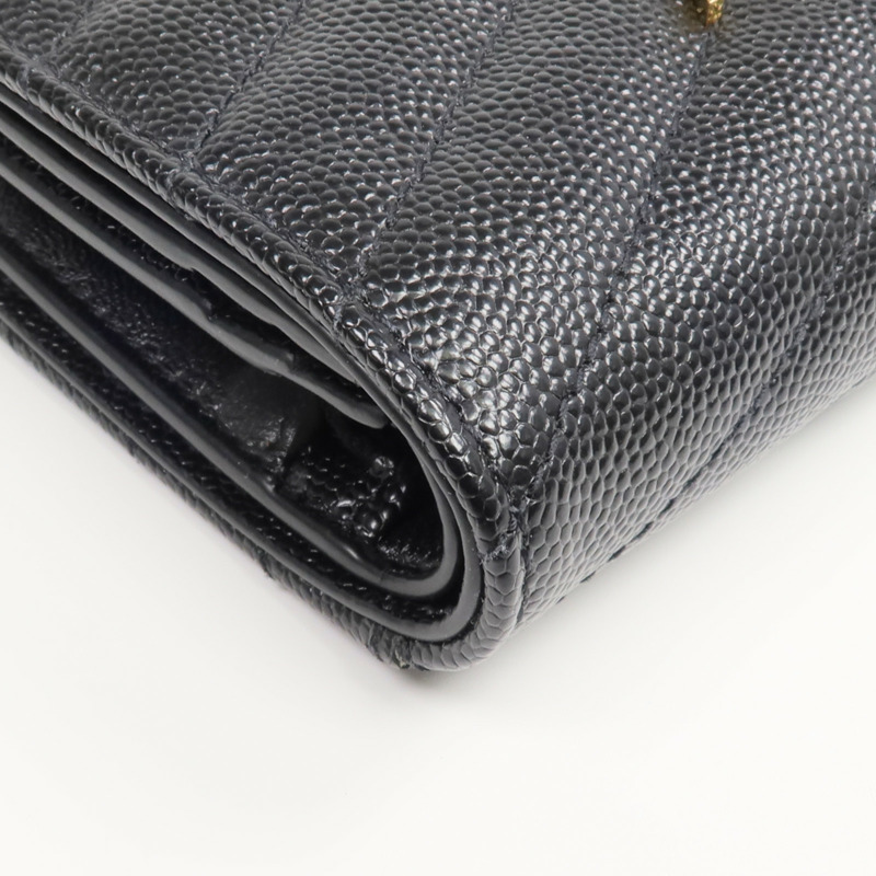 SAINT LAURENT 牛皮皮革Wallet金扣錢包-8