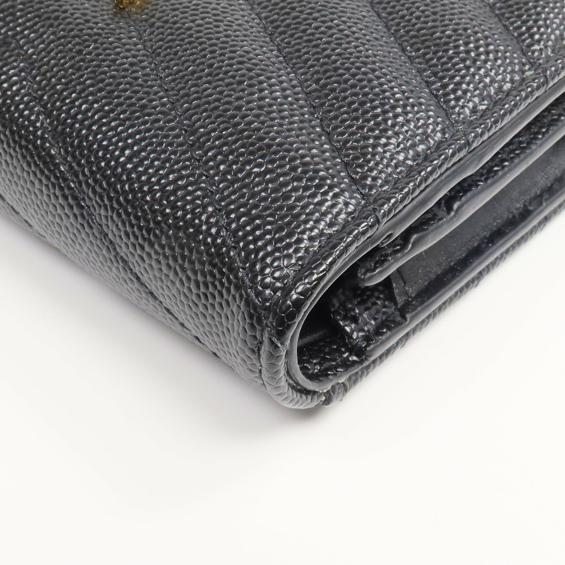 SAINT LAURENT 牛皮皮革Wallet金扣錢包-9