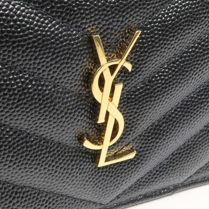 SAINT LAURENT 牛皮皮革Wallet金扣錢包-10